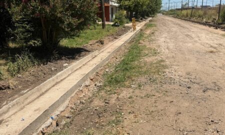 AVANZAN OBRAS DE CORDÓN Y CUNETA